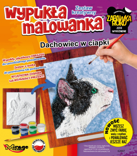 Wypukła Malowanka Kot - Dachowiec w Ciapki Wypukła Malowanka Kot - Dachowiec w Ciapki