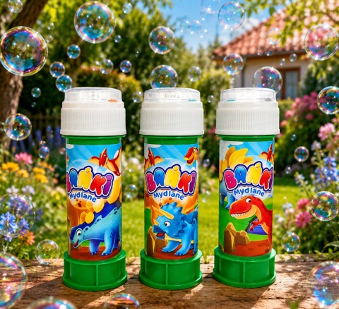 Bańki mydlane dinozaury 60 ml 1 szt