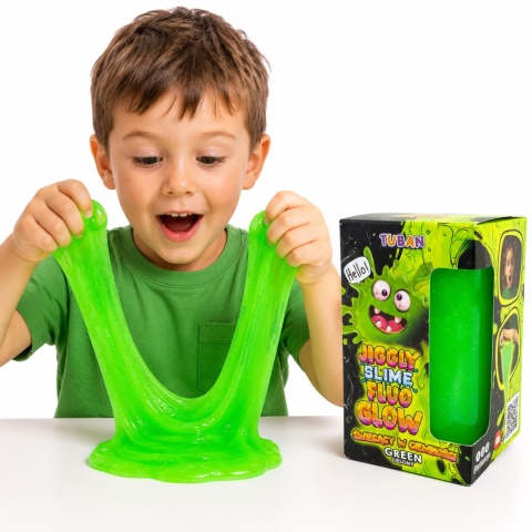Jiggly Slime Tuban Fluo Glow zielony 430 g