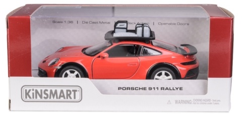 KT 5" Porsche 911 Rallye with Roof Rack/red 1:36