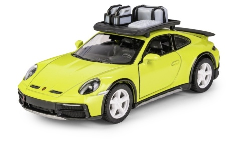 KT 5" Porsche 911 Rallye with Roof Rack/yellow 1:36