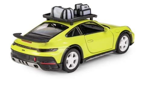 KT 5" Porsche 911 Rallye with Roof Rack/yellow 1:36
