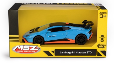 Model metalowy Lamborghini Huracan STO MSZ niebieski pull-back
