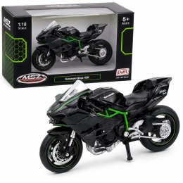 Model motocykla Kawasaki Ninja H2R MSZ 1:18 czarno-zielony