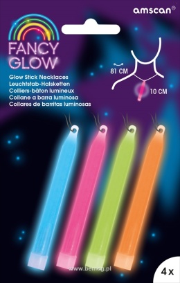 Naszyjnik świecący GLOW 4 szt