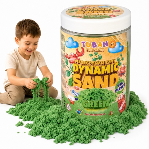 Piasek dynamiczny Tuban zielony 1 kg