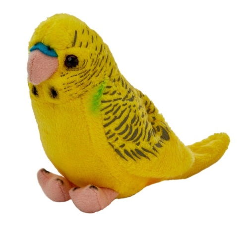 Papuga falista żółta 13cm 13845