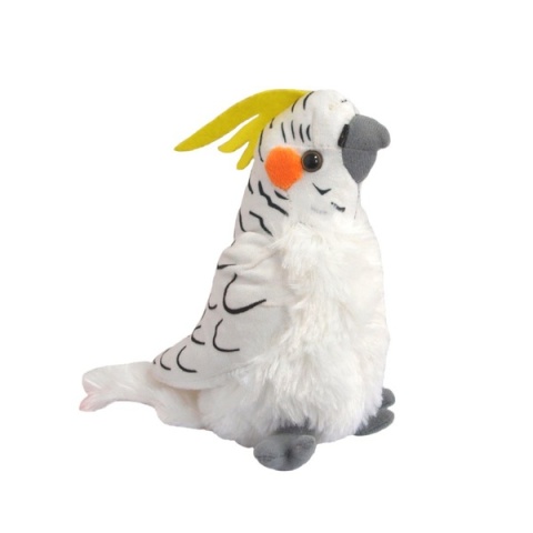 papuga nimfa biała 17 cm 13574