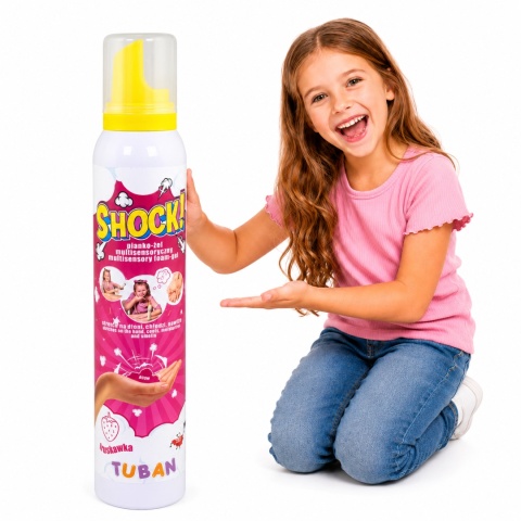 Pianko-żel multisensoryczny Tuban Shock! Truskawka 200 ml