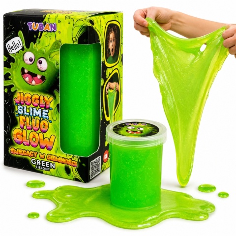 Jiggly Slime Tuban Fluo Glow zielony 430 g