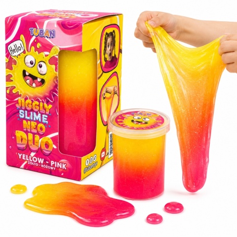 Jiggly Slime Tuban Neo Duo żółto-różowy 430 g