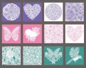 Kolorowanki z folią metaliczną pink/green,12 szt