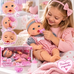 Lalka Natalia Bobas mimiczny ze smoczkiem 41 cm Artyk 187711