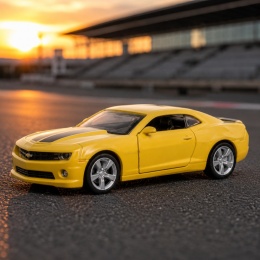 Model metalowy 2013 Chevrolet Camaro SS MSZ żółty pull-back