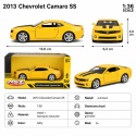 Model metalowy 2013 Chevrolet Camaro SS MSZ żółty pull-back