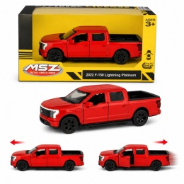 Model metalowy 2022 Ford F-150 Lightning Platinum MSZ czerwony pull-back