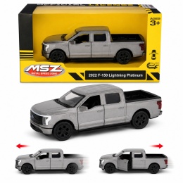 Model metalowy 2022 Ford F-150 Lightning Platinum MSZ szary pull-back