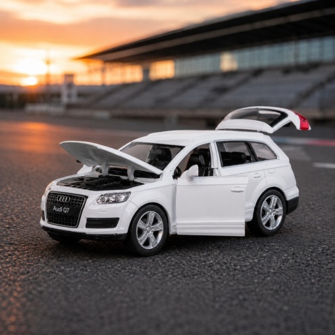 Model metalowy Audi Q7 MSZ biały pull-back