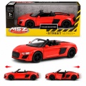 Model metalowy Audi R8 Spyder MSZ czerwony pull-back