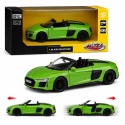 Model metalowy Audi R8 Spyder MSZ zielony pull-back