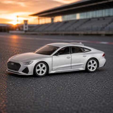 Model metalowy Audi RS 7 Sportback MSZ srebrny pull-back
