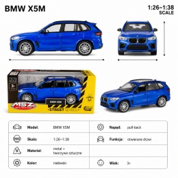 Model metalowy BMW X5M MSZ niebieski pull-back