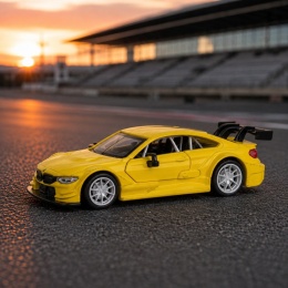 Model metalowy BMW M4 DTM MSZ żółty pull-back