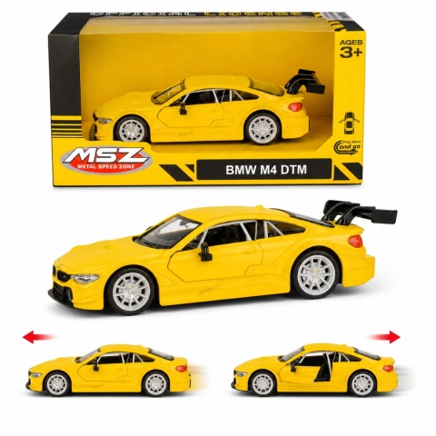 Model metalowy BMW M4 DTM MSZ żółty pull-back
