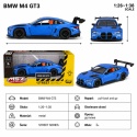 Model metalowy BMW M4 GT3 MSZ niebieski pull-back