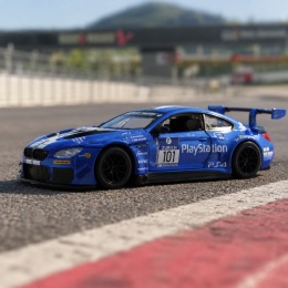 Model metalowy BMW M6 GT3 MSZ niebieski pull-back 1:32