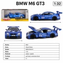 Model metalowy BMW M6 GT3 MSZ niebieski pull-back 1:32