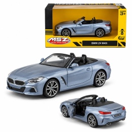 Model metalowy BMW Z4 M40i MSZ srebrno-niebieski pull-back