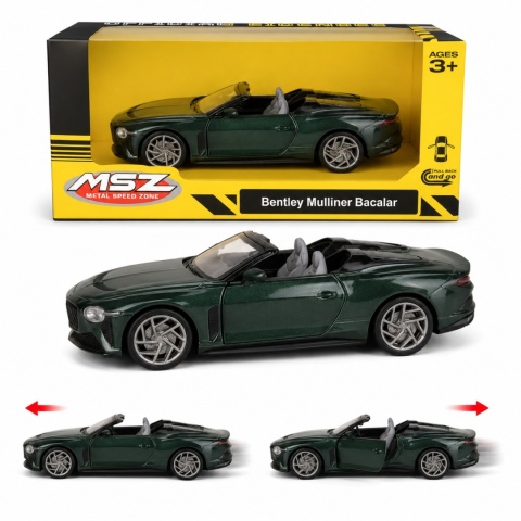 Model metalowy Bentley Mulliner Bacalar MSZ zielony ciemny pull-back