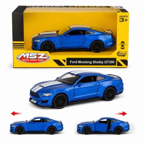 Model metalowy Ford Mustang Shelby GT350 MSZ niebieski pull-back