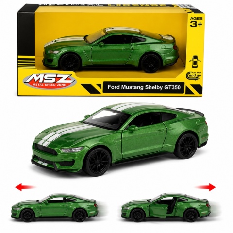 Model metalowy Ford Mustang Shelby GT350 MSZ zielony pull-back