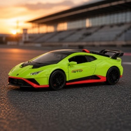 Model metalowy Lamborghini Huracan STO MSZ zielony pull-back