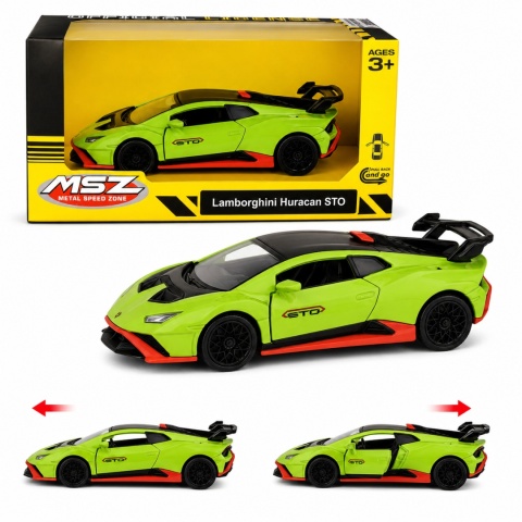 Model metalowy Lamborghini Huracan STO MSZ zielony pull-back