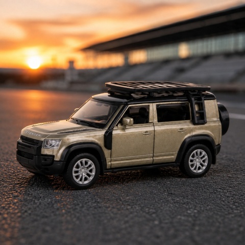 Model metalowy Land Rover Defender 110 MSZ zielony pull-back