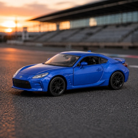 Model metalowy Toyota GR86 MSZ niebieski pull-back