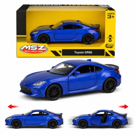 Model metalowy Toyota GR86 MSZ niebieski pull-back