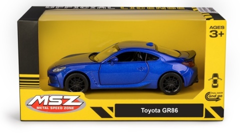 Model metalowy Toyota GR86 MSZ niebieski pull-back