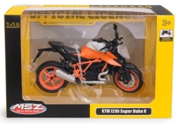 Model motocykla KTM 1290 Super Duke R MSZ 1:18 pomarańczowo-czarny
