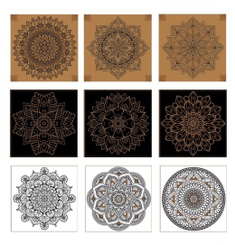 Obrazy do malowania Mandala - 9szt