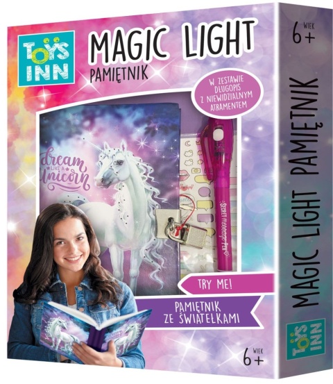 Sekretny pamiętnik Magic Light Unicorn led