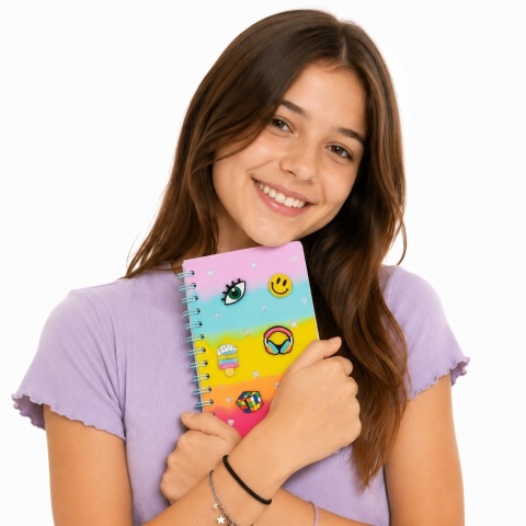 Notatnik z wpinkami multicolor