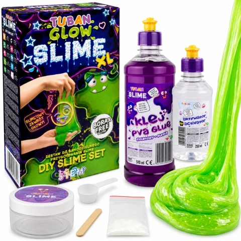 Zestaw DIY Tuban Slime Świecący w ciemności XL