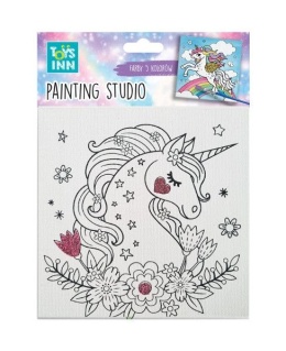 Zestaw do malowania CANVAS Unicorn Flowers Stnux