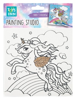 Zestaw do malowania CANVAS Unicorn Rainbow Stnux