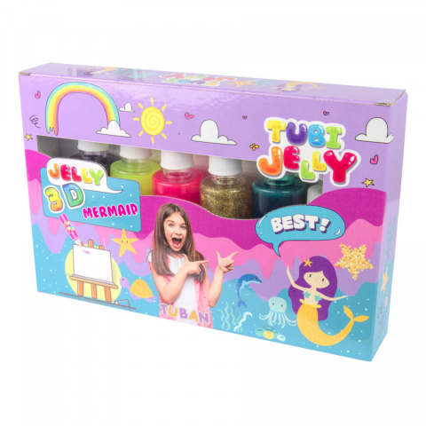 Zestaw Tubi Jelly 6 kolorów - Syrenka Zestaw Tubi Jelly 6 kolorów - Syrenka