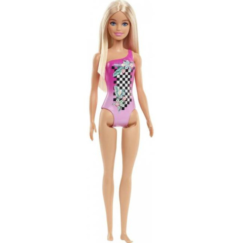 Barbie lalka plażowa Blondynka w Różowym Stroju Barbie lalka plażowa Blondynka w Różowym Stroju
